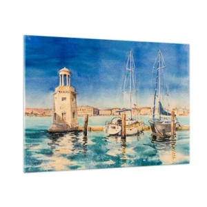 Glass picture - Sunny Lagoon - 100x70 cm