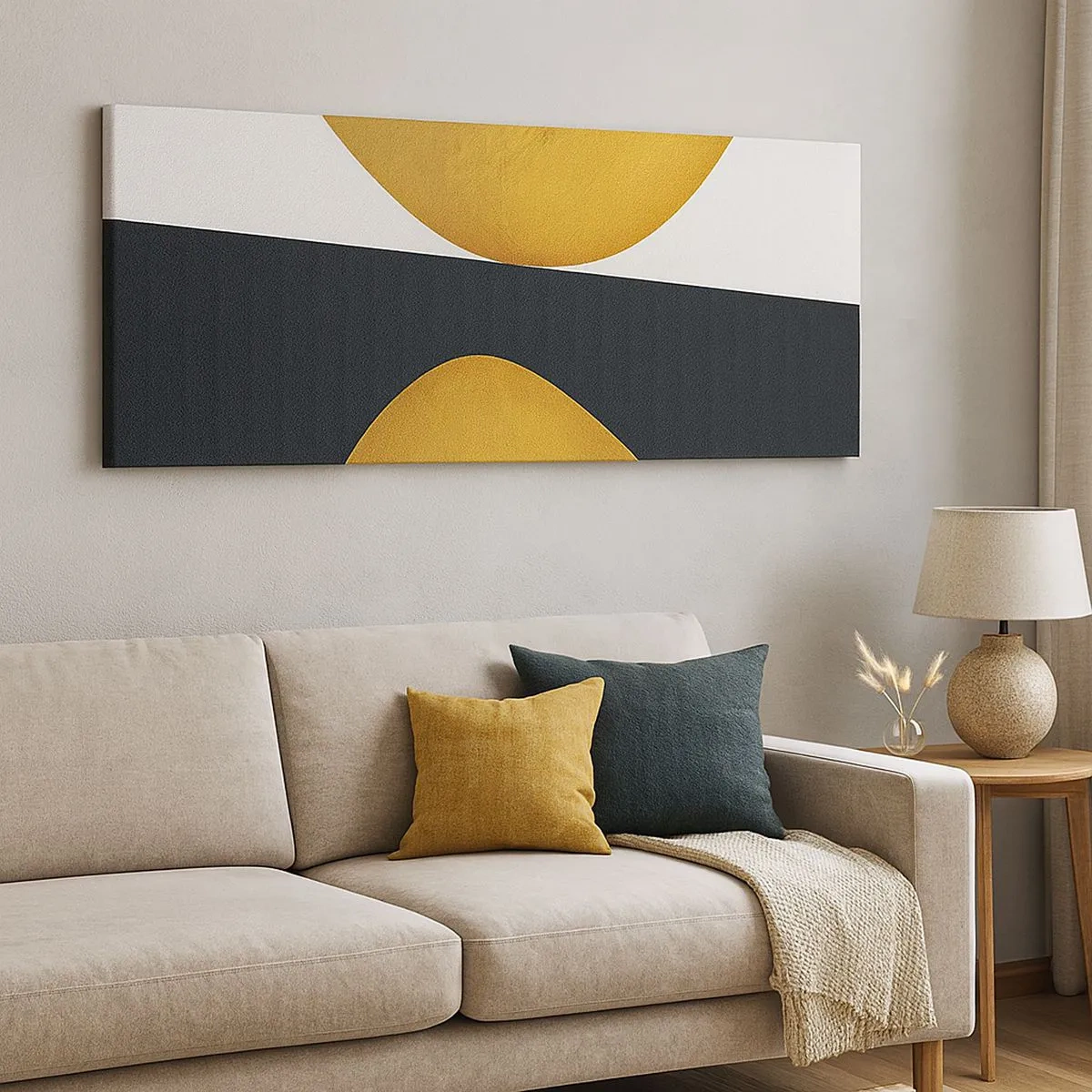Canvas picture - First Of All: Gold - 100x40 cm