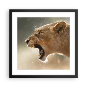 Poster in black frame - Try Not to Listen - 40x40 cm