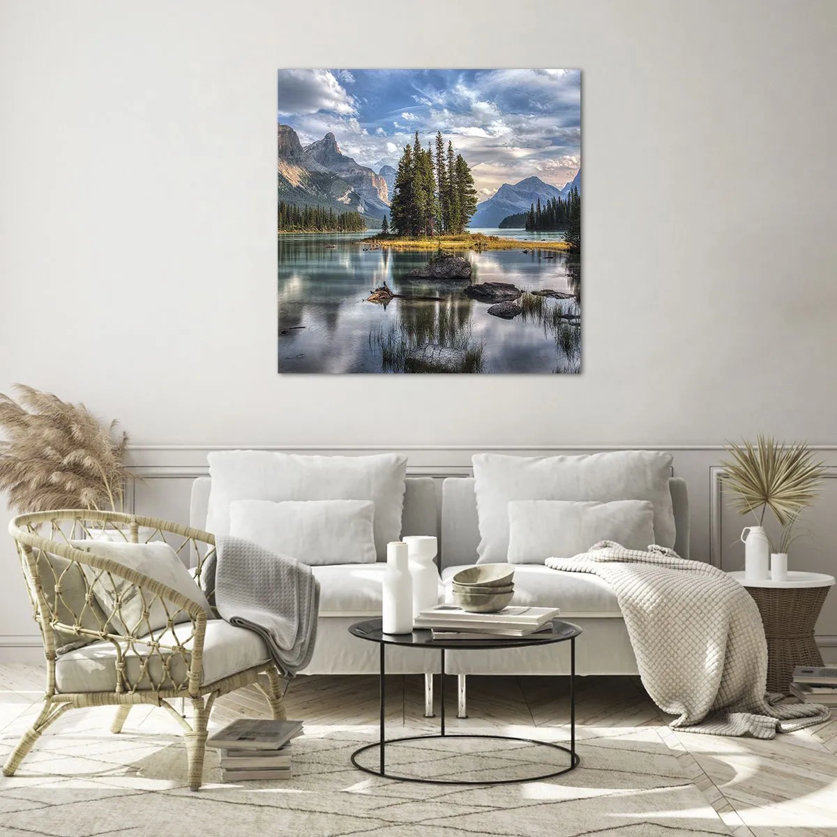 Glass picture - By Big and Clear Waters - 30x30 cm