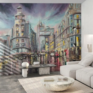 Self-Adhesive Photo Wallpaper Deluxe Sticker - It Will Be a Great Evening - City, Madrid, Architecture - 350x256 cm