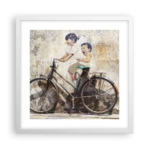 Poster in white frmae - True or False? - 40x40 cm