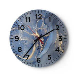 Wall clock - Clock on glass - Gold Dust - 40x40 cm