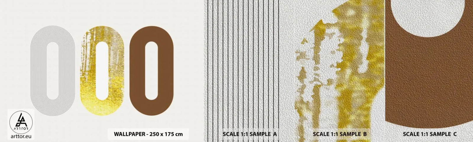 Photo Wallpaper Sample Premium Sand - Ooo! - Abstraction, Piece, Modern Pattern - 100x30 cm