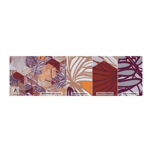 Photo Wallpaper Sample Standard Eco - Impossible Union of Geometry and Nature - Abstraction, Graphics, Leaves - 100x30 cm