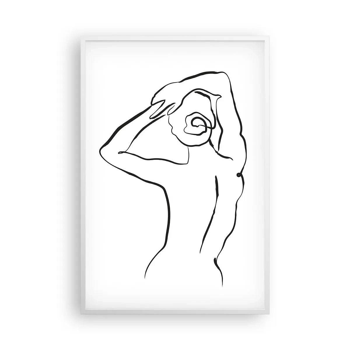 Poster in white frmae - Nude in the Morning - 61x91 cm