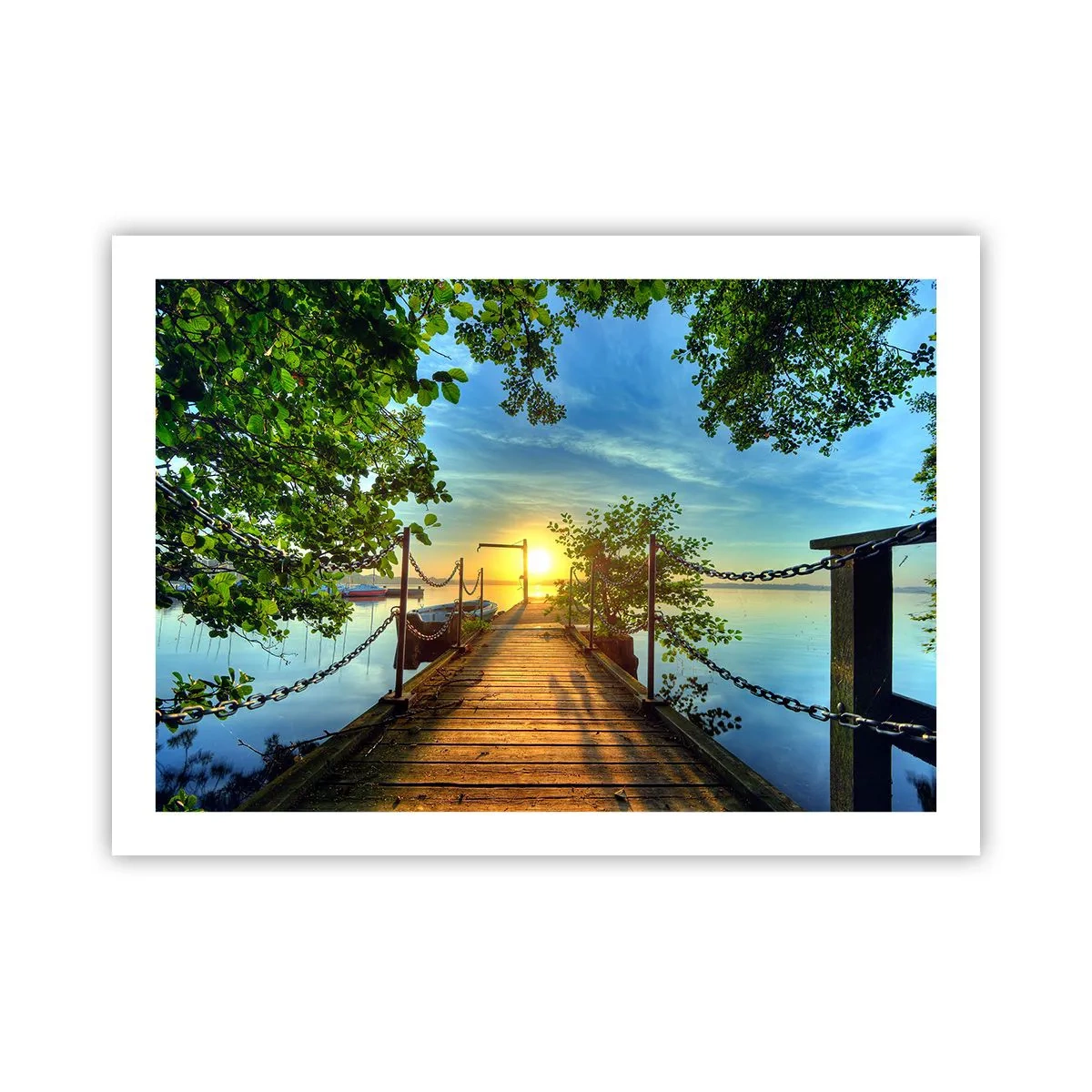 Poster - Sunset by the Water - 70x50 cm