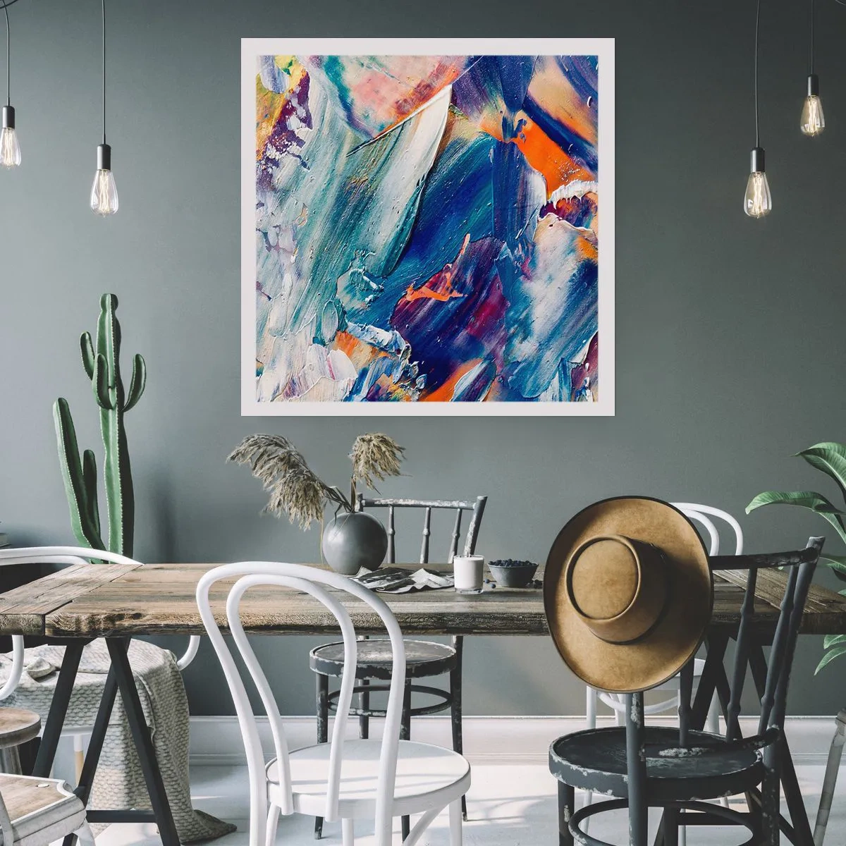Poster - Whirlwind of Colour - 40x40 cm