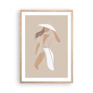 Poster in light oak frame - Fashion Is Fun - 50x70 cm