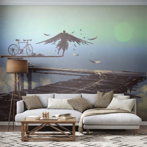 Photo Wallpaper Premium Sand - Icarus Alive - Abstraction, Icarus, Bicycle - 450x315 cm