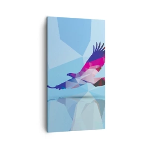Canvas picture - Eagle in a Lilac Crystal - 45x80 cm
