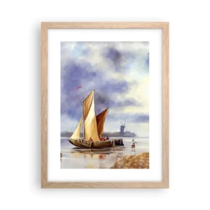 Poster in light oak frame - Return of Sailors - 30x40 cm