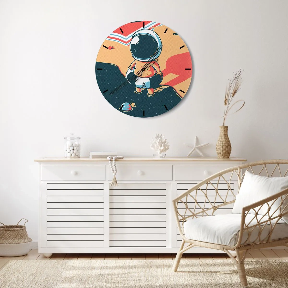Wall clock - Clock on glass - From a Different Perspective - 30x30 cm
