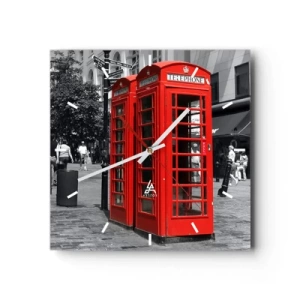 Wall clock - Clock on glass - , - 40x40 cm