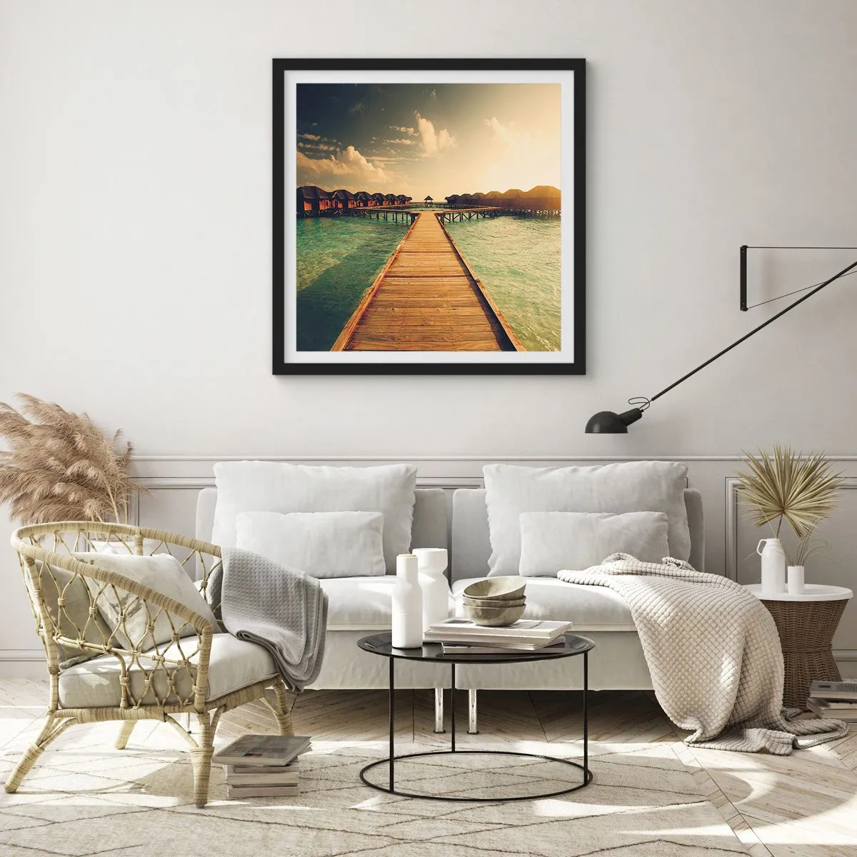 Poster in black frame - Warm Welcome - 60x60 cm