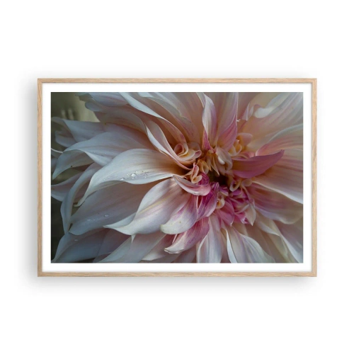 Poster in light oak frame - Blooming Freshness - 100x70 cm