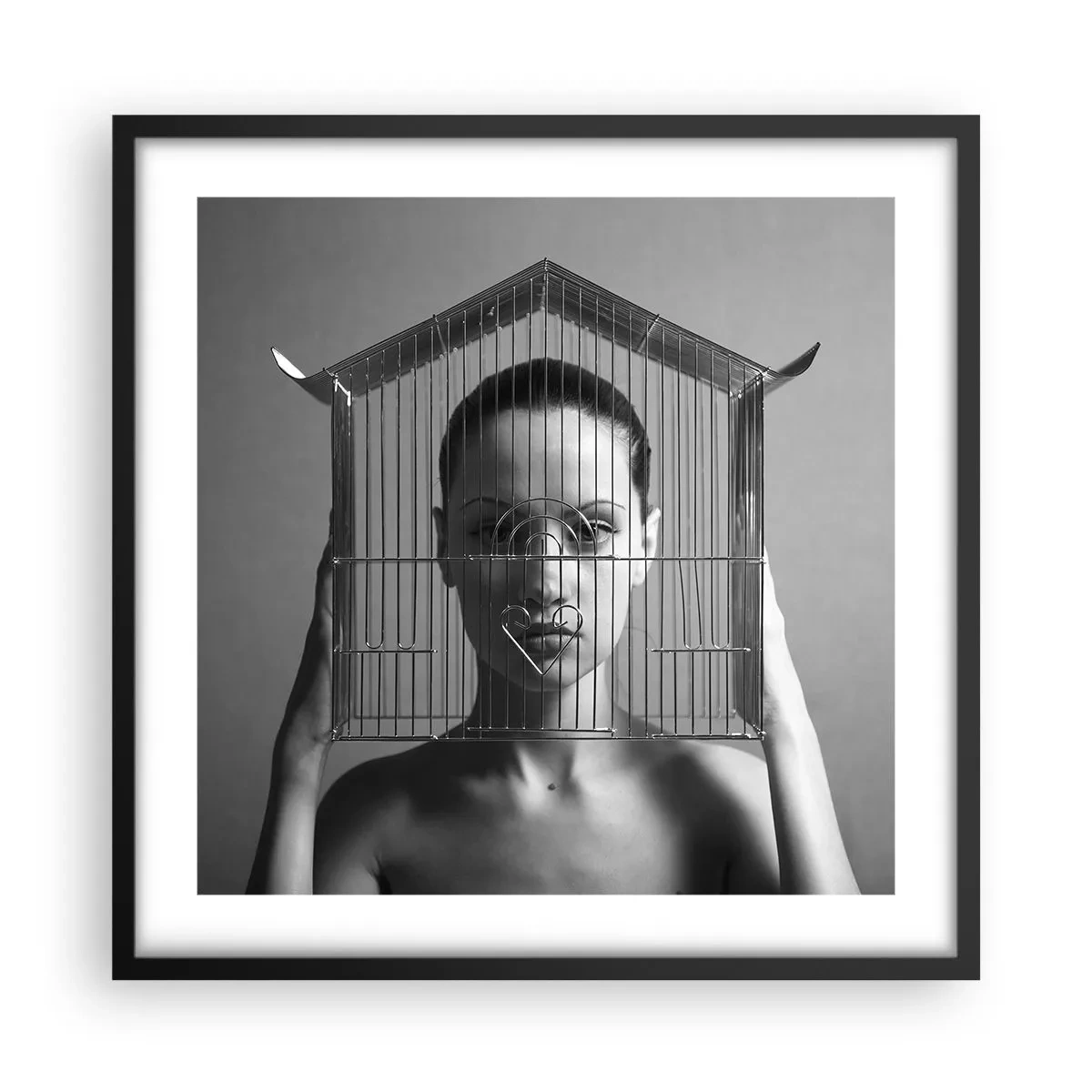 Poster in black frame - A Bit Surrealistic Portrat - 50x50 cm