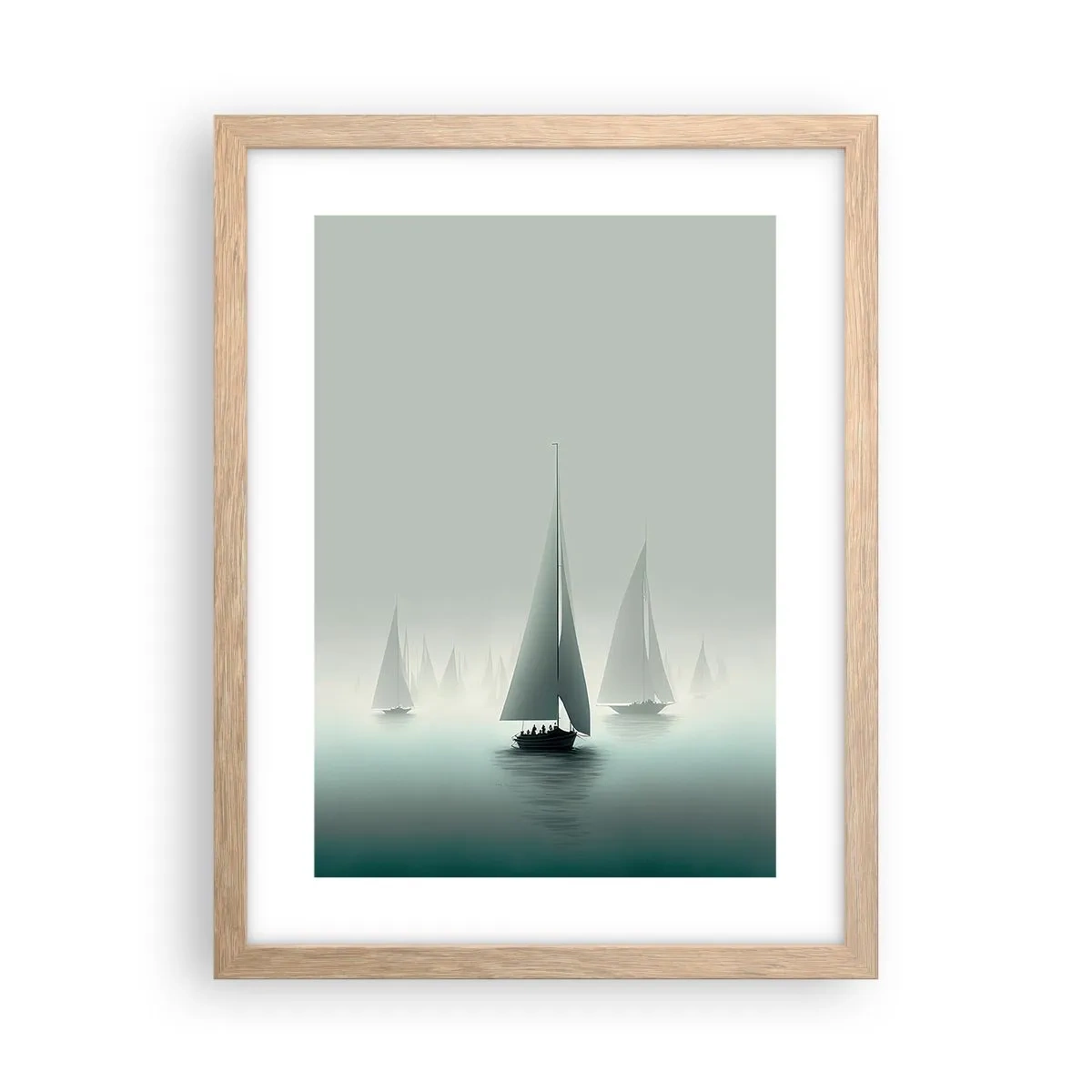 Poster in light oak frame - Built from Fog - 30x40 cm