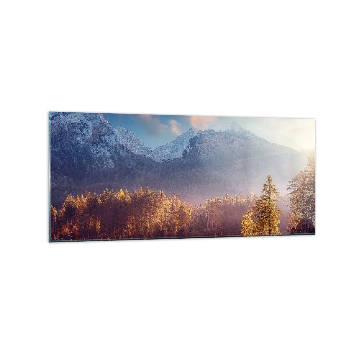 Glass picture - In the Mountains and Valleys - 120x50 cm