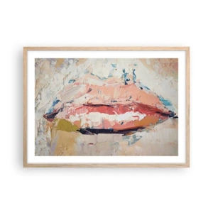 Poster in light oak frame - It Awakens the Senses - 70x50 cm