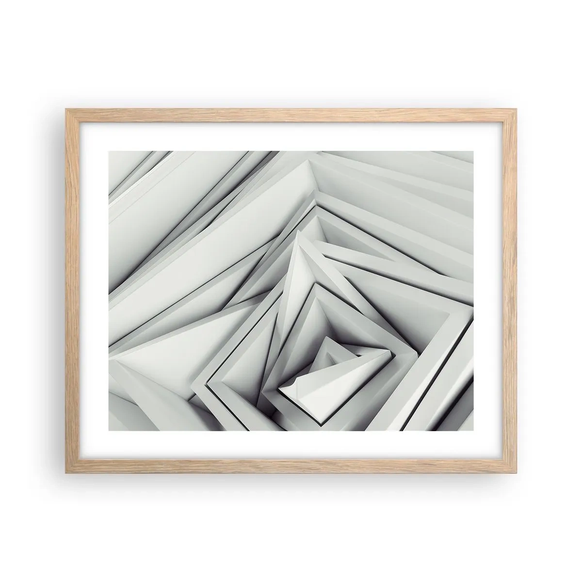 Poster in light oak frame - Acute Angles Budding - 50x40 cm
