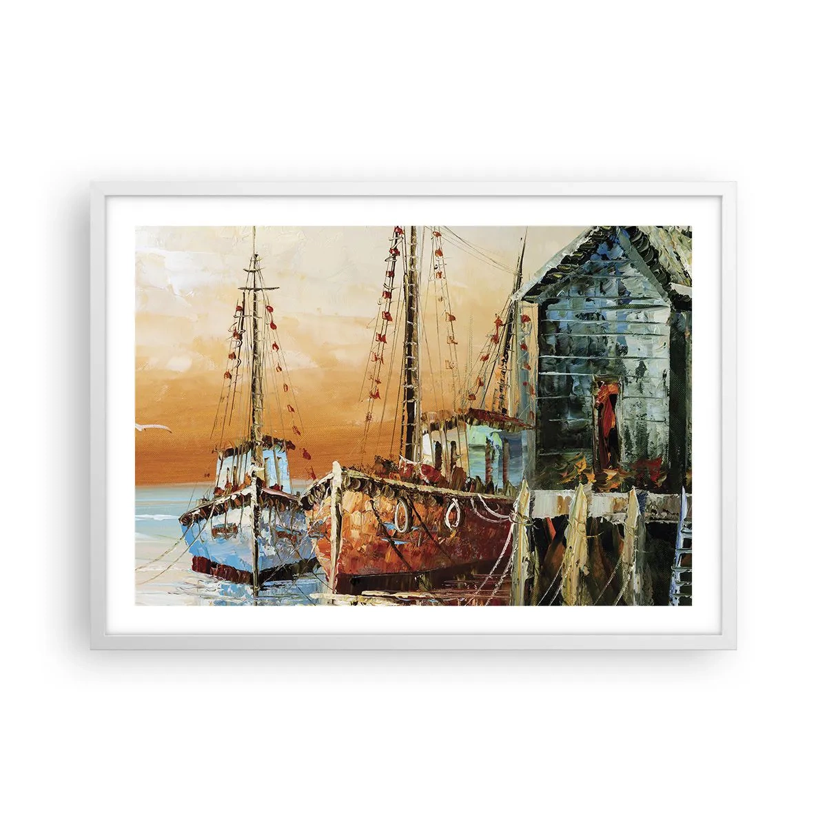 Poster in white frmae - Calm Return - 70x50 cm