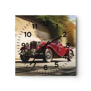 Wall clock - Clock on glass - More Beautiful than Nike of Samothrace - 30x30 cm