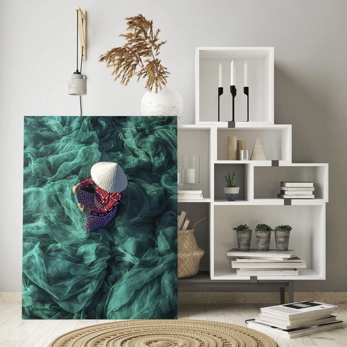 Glass picture - In the Sea of Nets - 50x70 cm