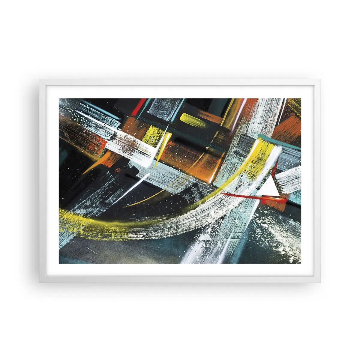 Poster in white frmae - Energy of Movement - 70x50 cm