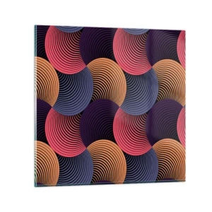 Glass picture - In a Circular Rhythm - 30x30 cm