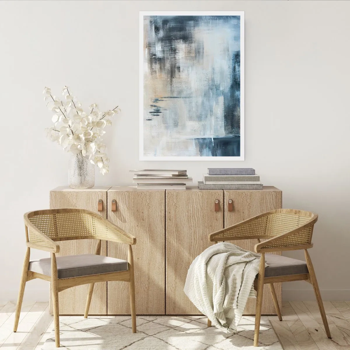 Poster - Behind the Curtain of Blue - 40x50 cm