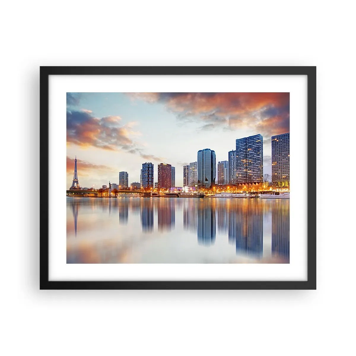 Poster in black frame - Monumental Peace of Paris - 50x40 cm
