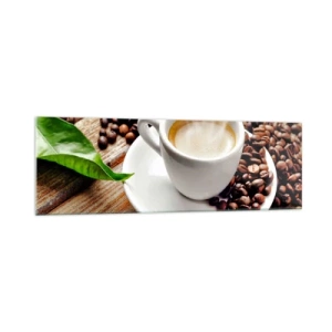 Glass picture - Coffee Is Served - 160x50 cm