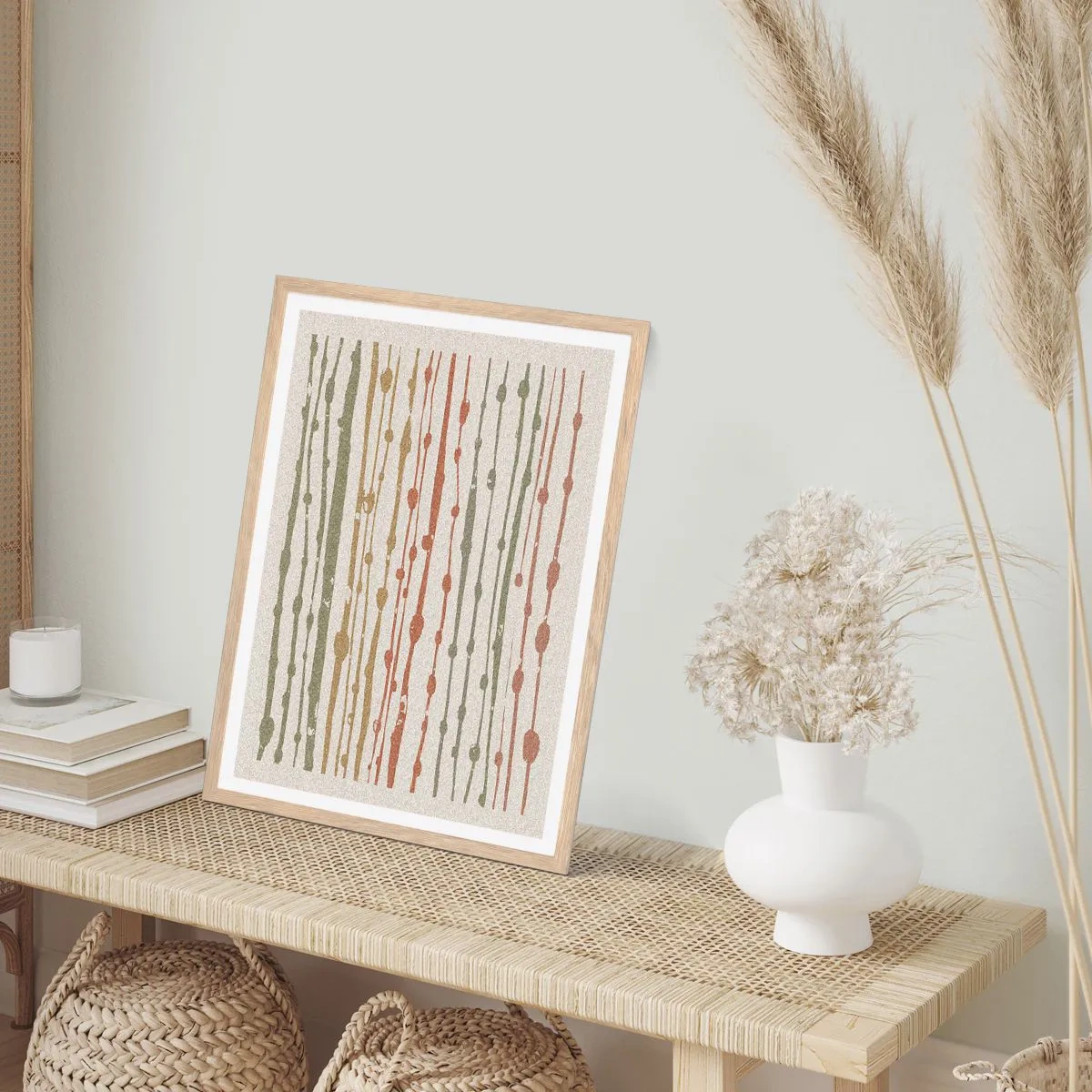 Poster in light oak frame - Musical Colour Notation - 70x100 cm