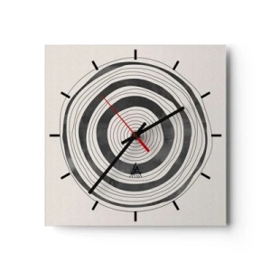 Wall clock - Clock on glass - Important What's in Between - 30x30 cm
