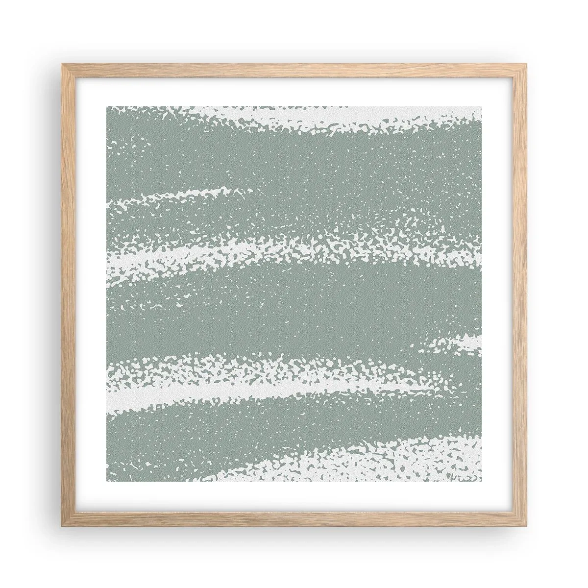 Poster in light oak frame - Abstrcat in Winter Climate - 50x50 cm