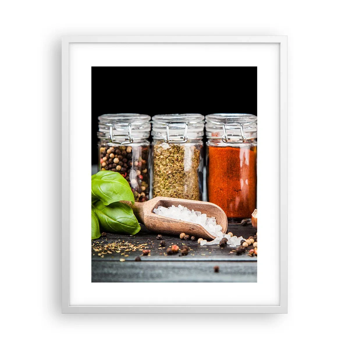 Poster in white frmae - Spicing Up Life - 40x50 cm