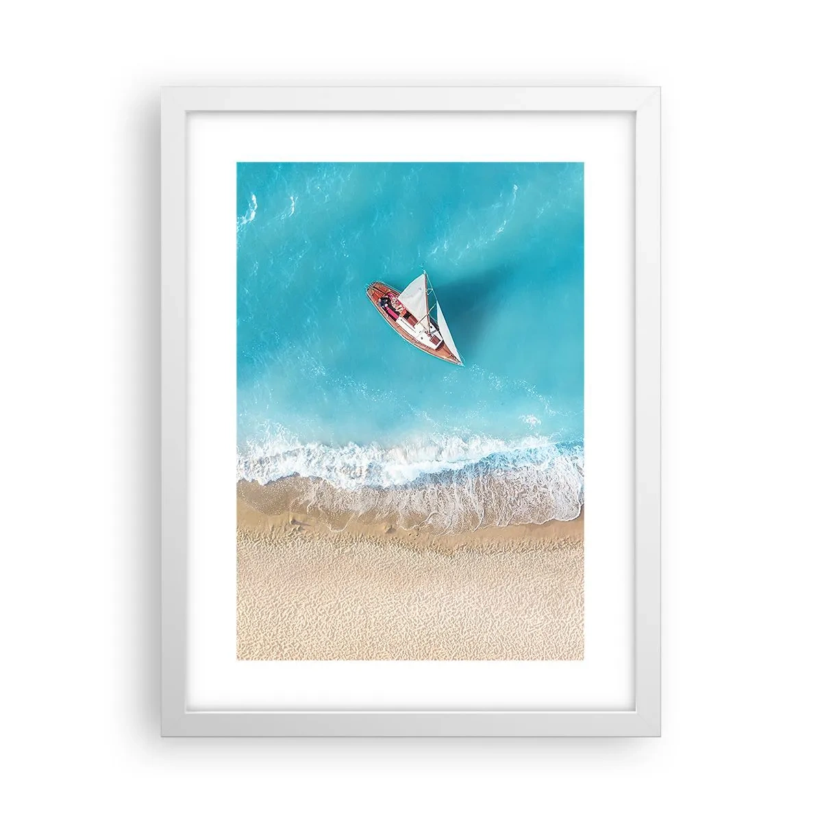 Poster in white frmae - On the Border of Blue and Gold - 30x40 cm