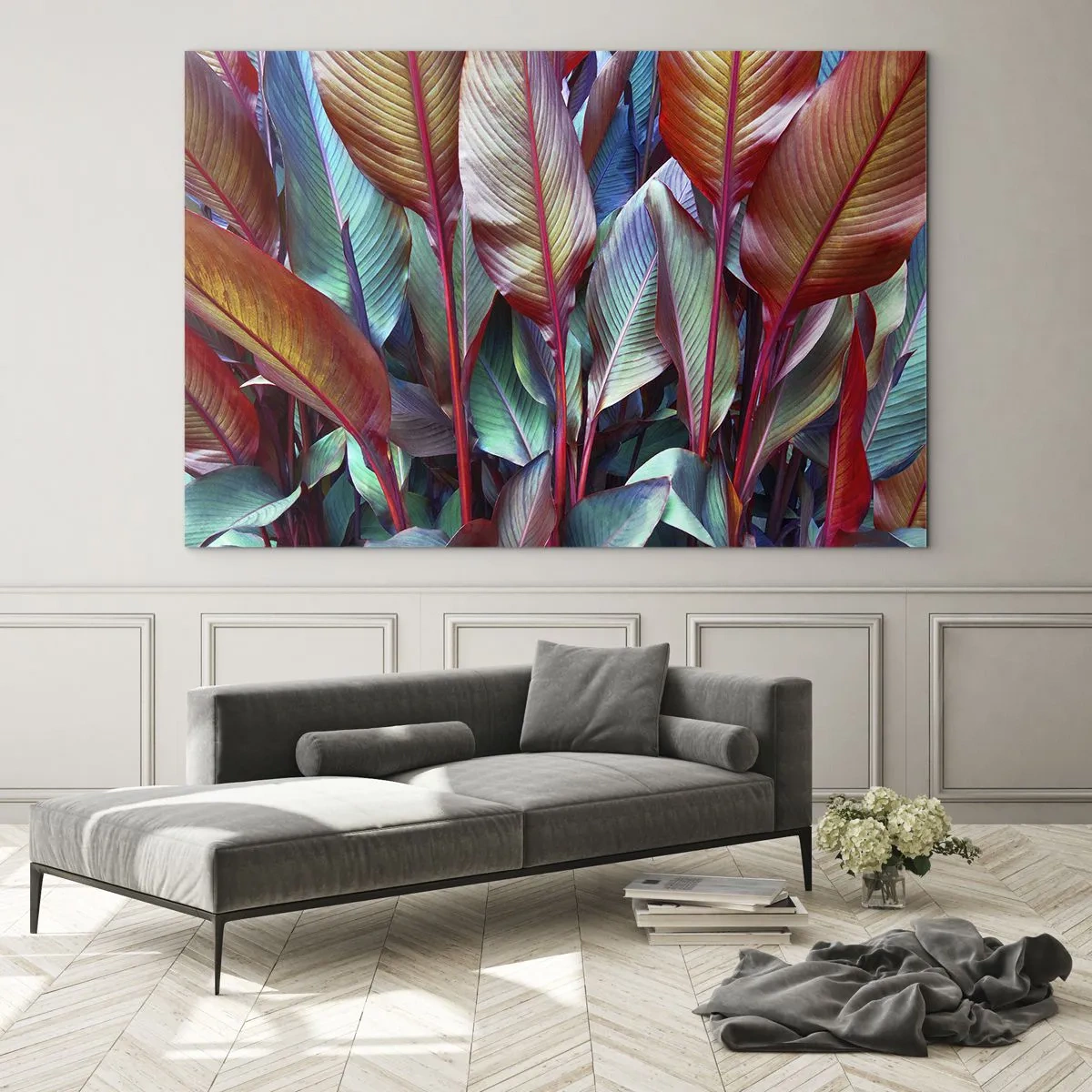 Glass picture - Colourful Thicket - 120x80 cm