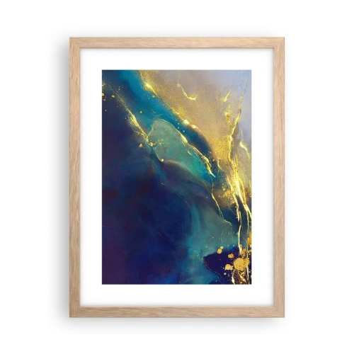 Poster in light oak frame - Golden Flood - 30x40 cm