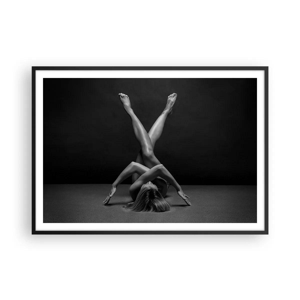 Poster in black frame - Geometry of Nakedness - 100x70 cm