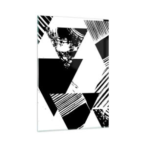 Glass picture - Rain of Triangles - 80x120 cm