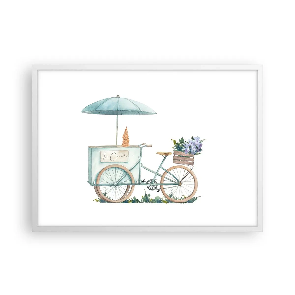 Poster in white frmae - Sweet Memory of the Summer - 70x50 cm
