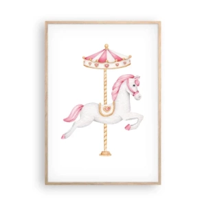 Poster in light oak frame - Off the Hoofs - 70x100 cm