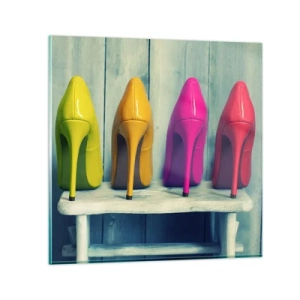 Glass picture - Walk on a Rainbow - 40x40 cm