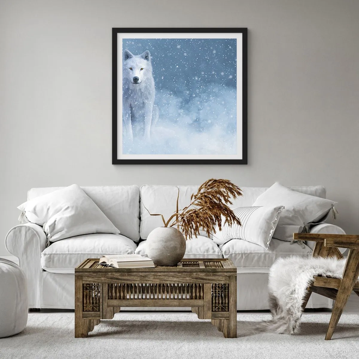 Poster in black frame - In Winter Spirit - 40x40 cm