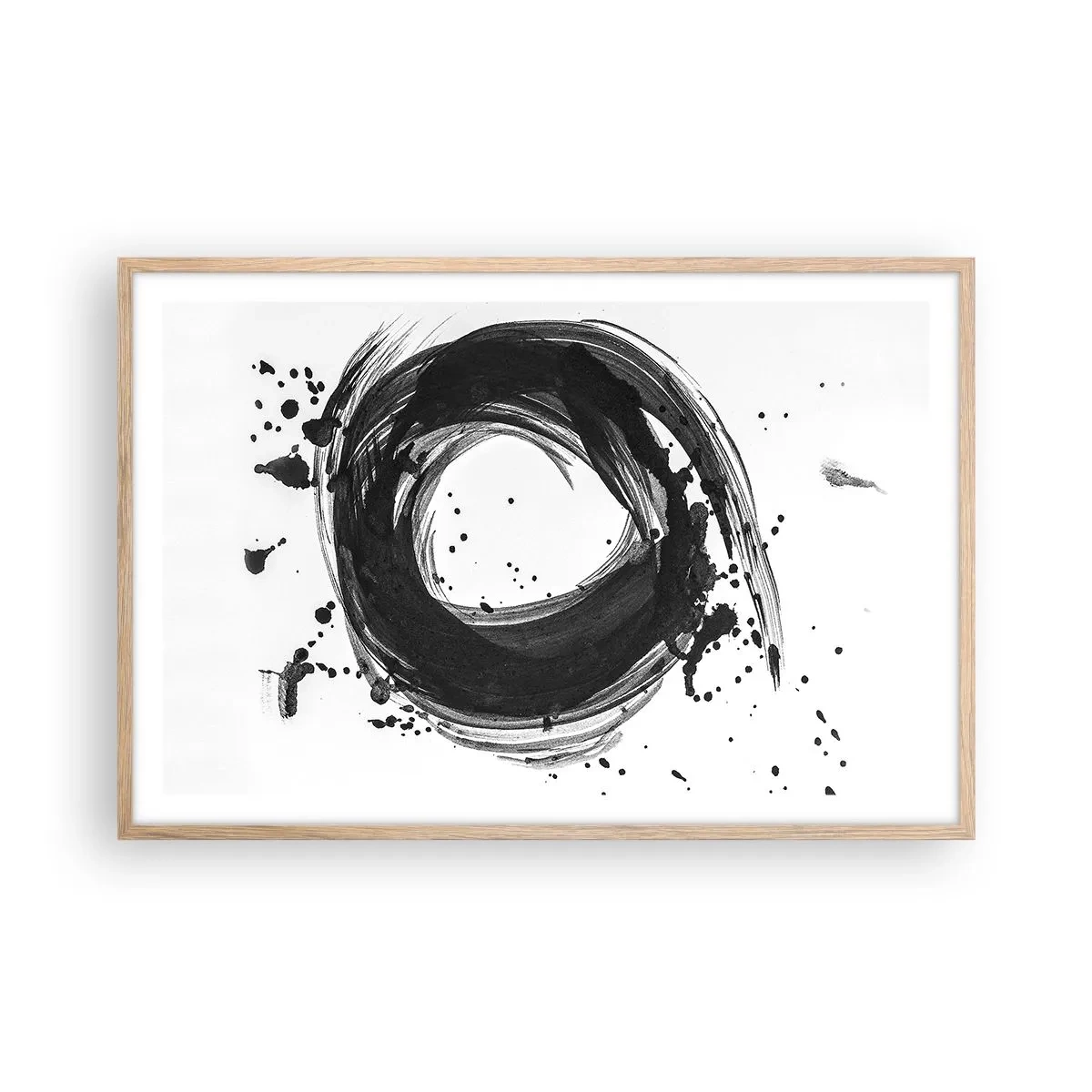 Poster in light oak frame - Whirl of Creation - 91x61 cm