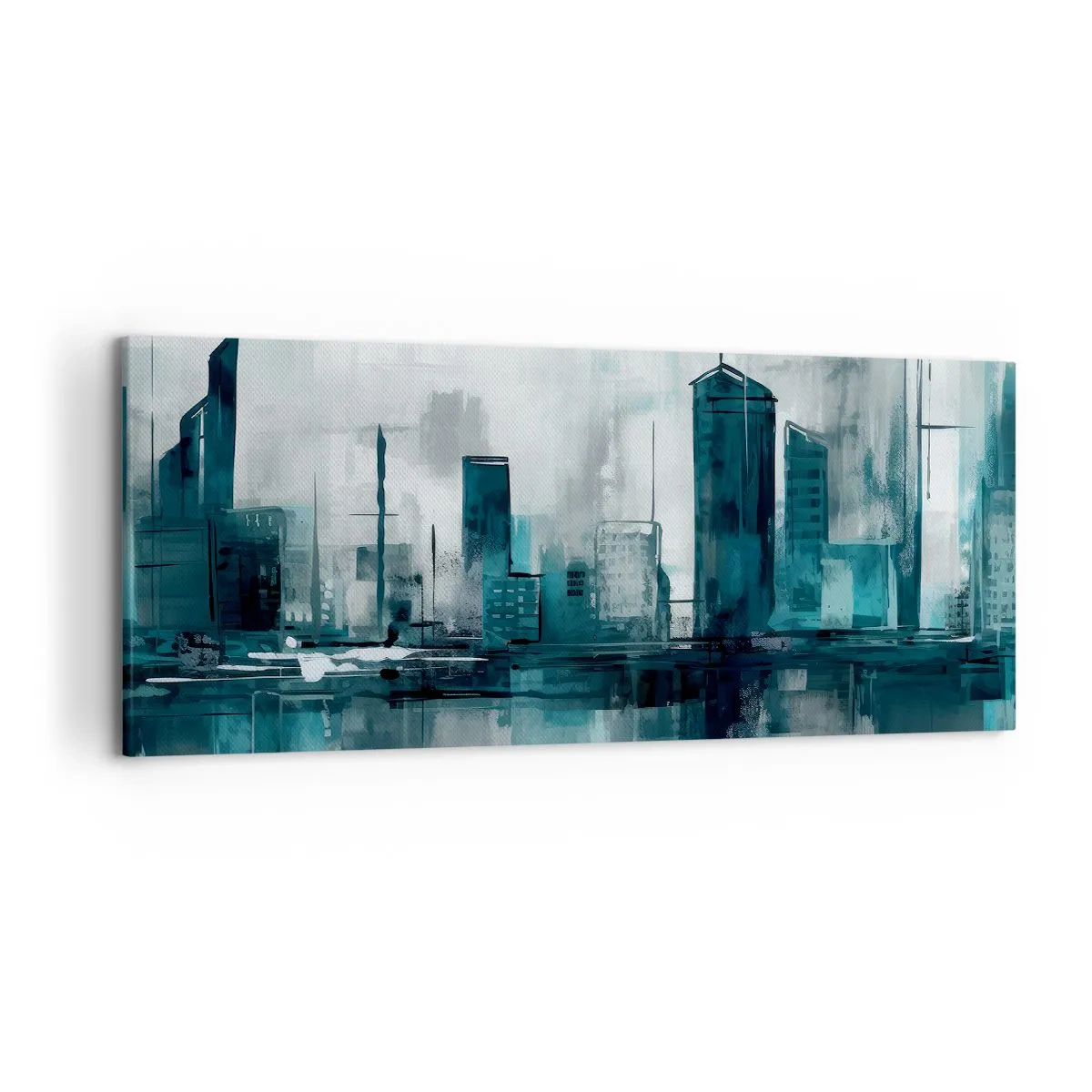 Canvas picture - City in the Colour of Rain - 120x50 cm