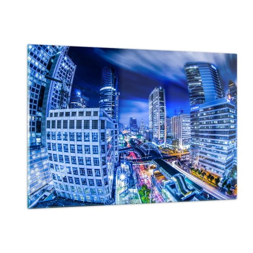 Glass picture - Rhythms of a City by Night - 120x80 cm