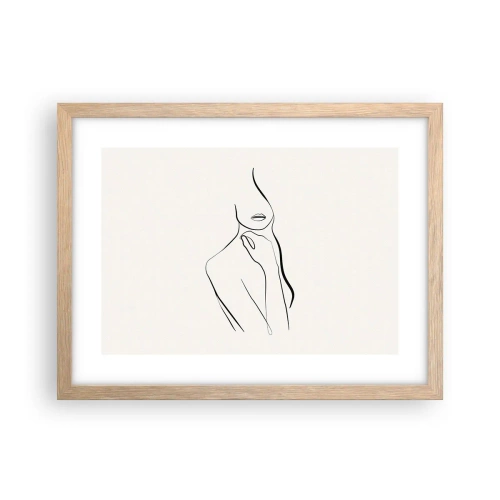 Poster in light oak frame - Wave of Melancholy - 40x30 cm